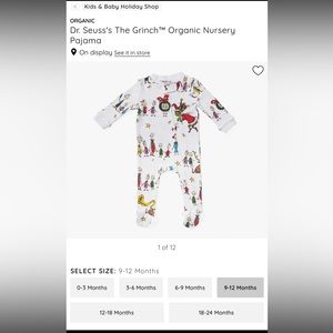 NWT Pottery Barn Kids The Grinch Onesie 🌲